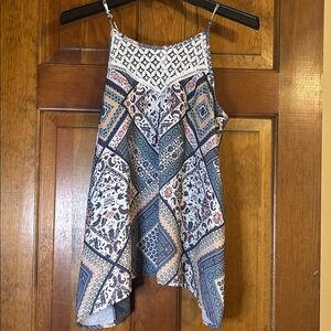 Xhilaration Lace Accent Patterned Top